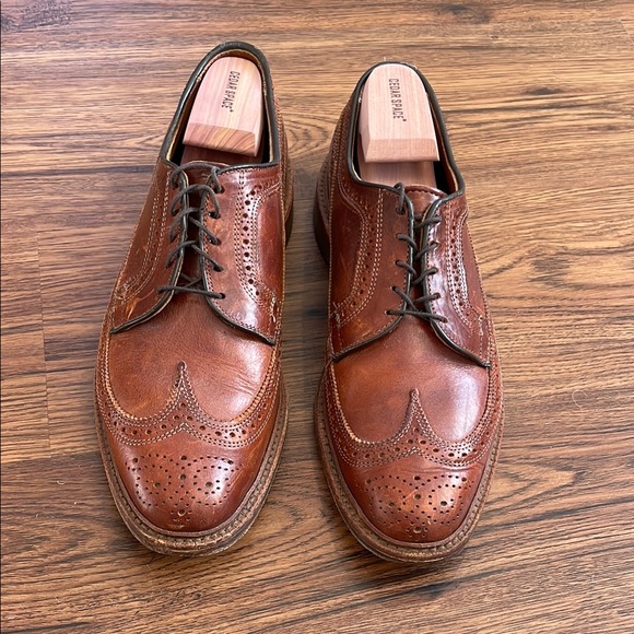 Allen Edmonds Mason Wingtip Derby, Men's Brown Wingtip Shoes, Size